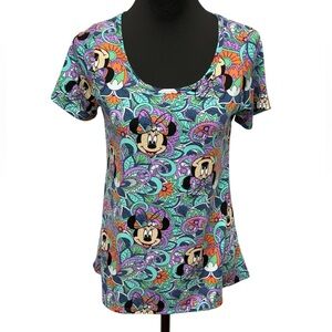 LuLaRoe Disney Minnie Mouse Colorful Graphic Short Sleeve Classic Tee